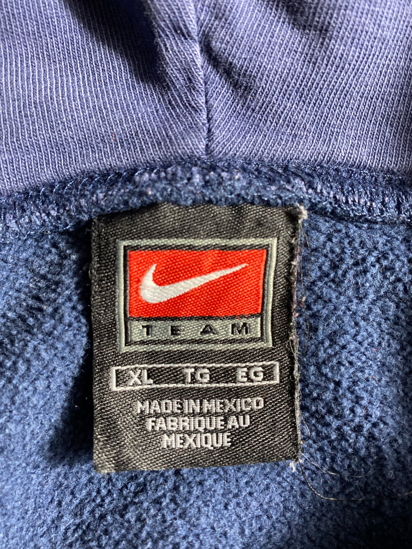 00' NIKE KANSAS Size XL Vintage Hoodie Sweat-Shirt / K3947