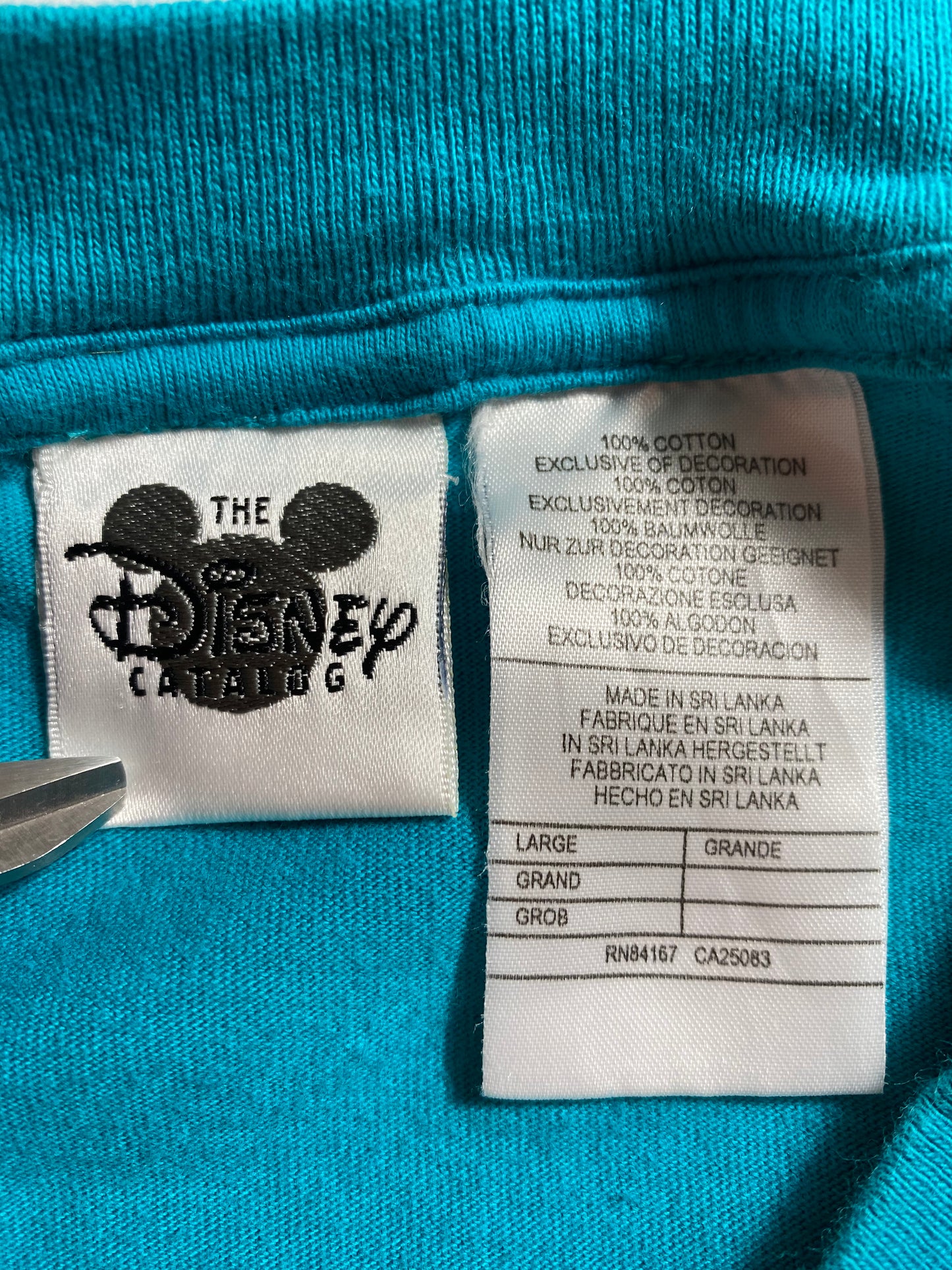 00’ DISNEY CHIP & DALE Size L Vintage T-shirt  / 8317