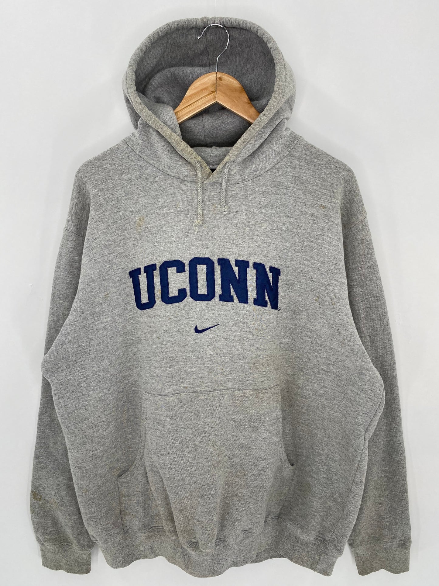 90’s NIKE UCONN Size L Vintage Hoodie Sweat-shirt / 6574