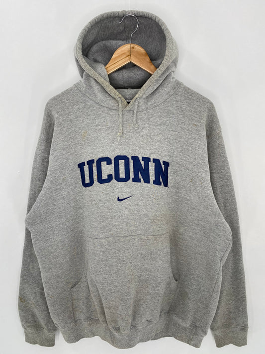 90’s NIKE UCONN Size L Vintage Hoodie Sweat-shirt / 6574
