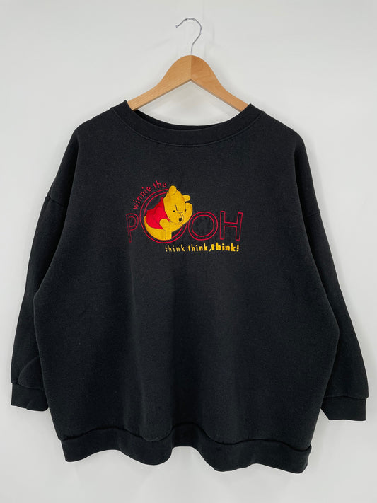 00' DISNEY WINNIE THE POOH Size Approx.L Vintage Sweat-shirt / E5885S