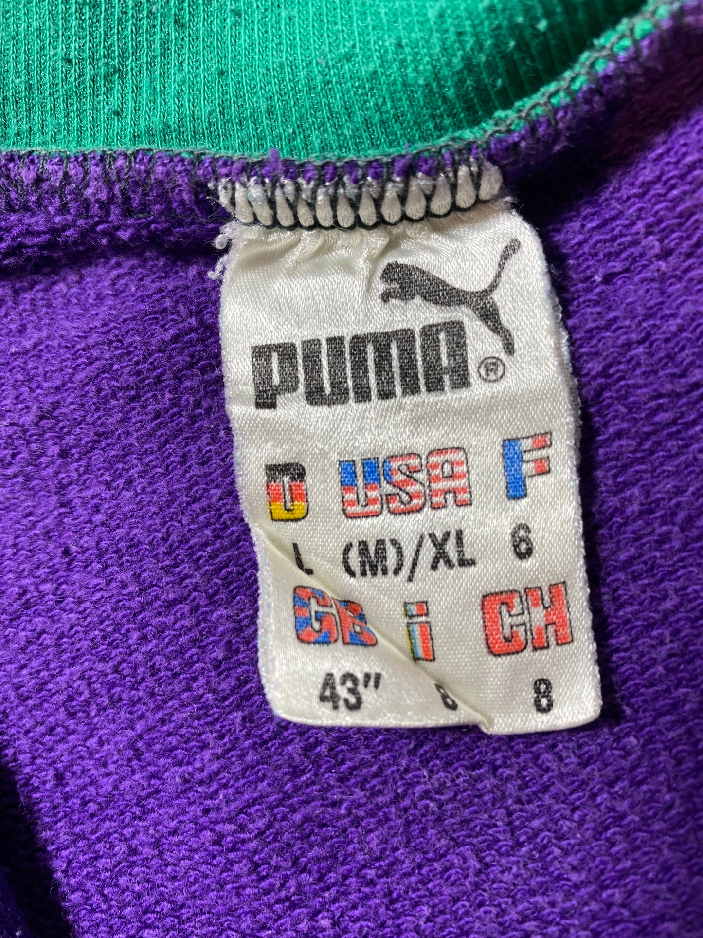 90’s PUMA Size XL Vintage Half-zip Sweat-shirt / K2327