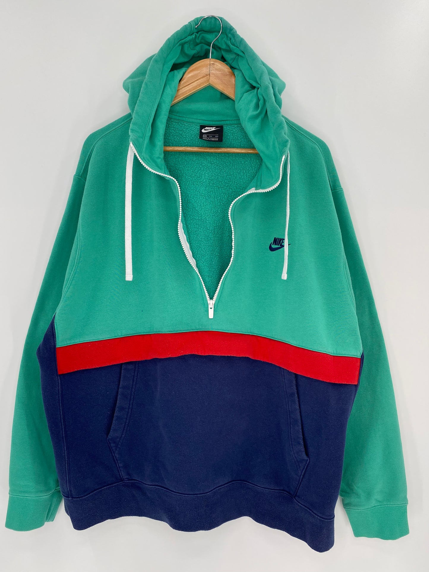 00' NIKE Size XXL Vintage Half-zip Hoodie Sweat-shirt / k173