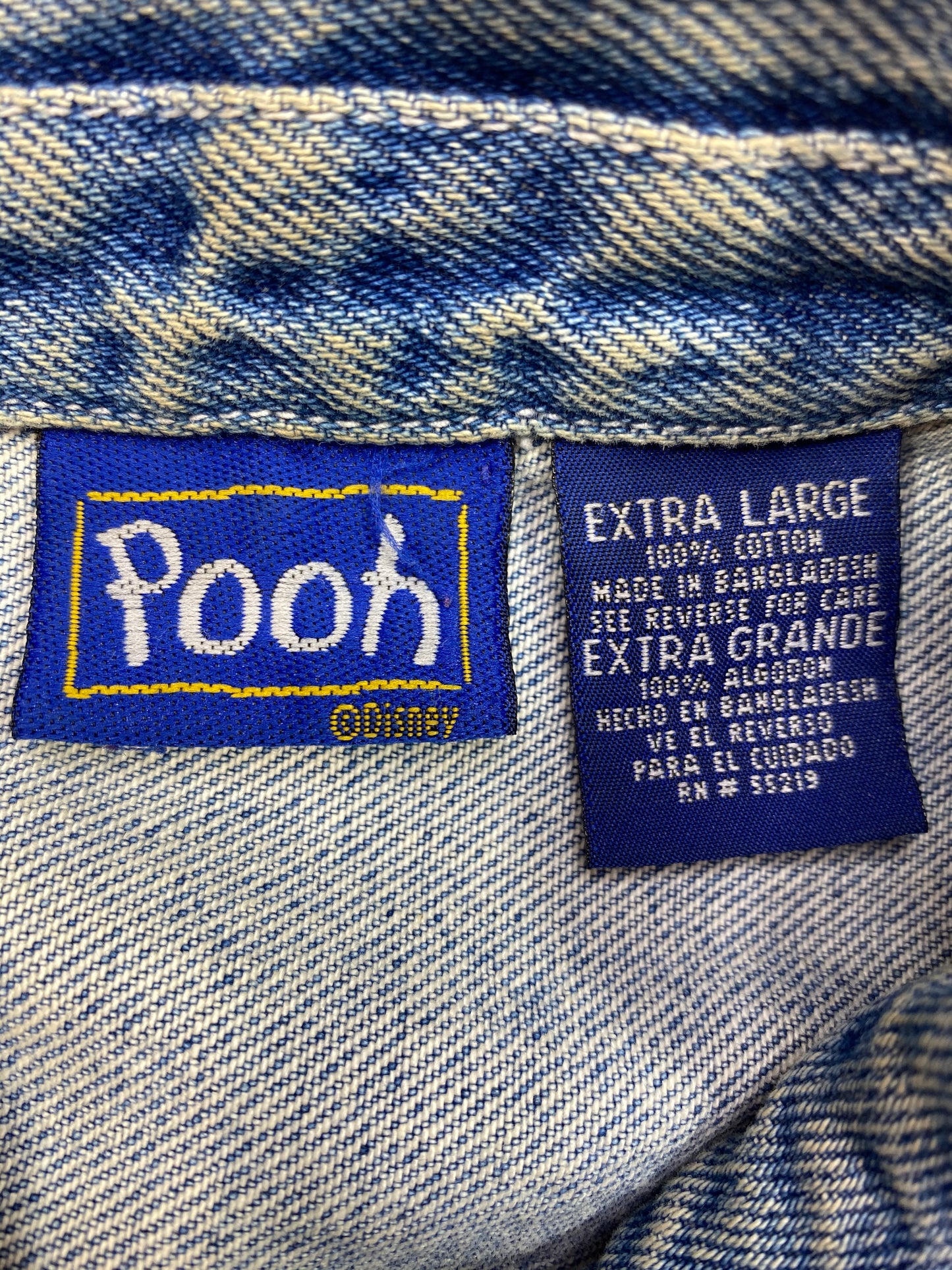 00’ Disney Pooh Size XL Vinatge Denim Jacket / 5386