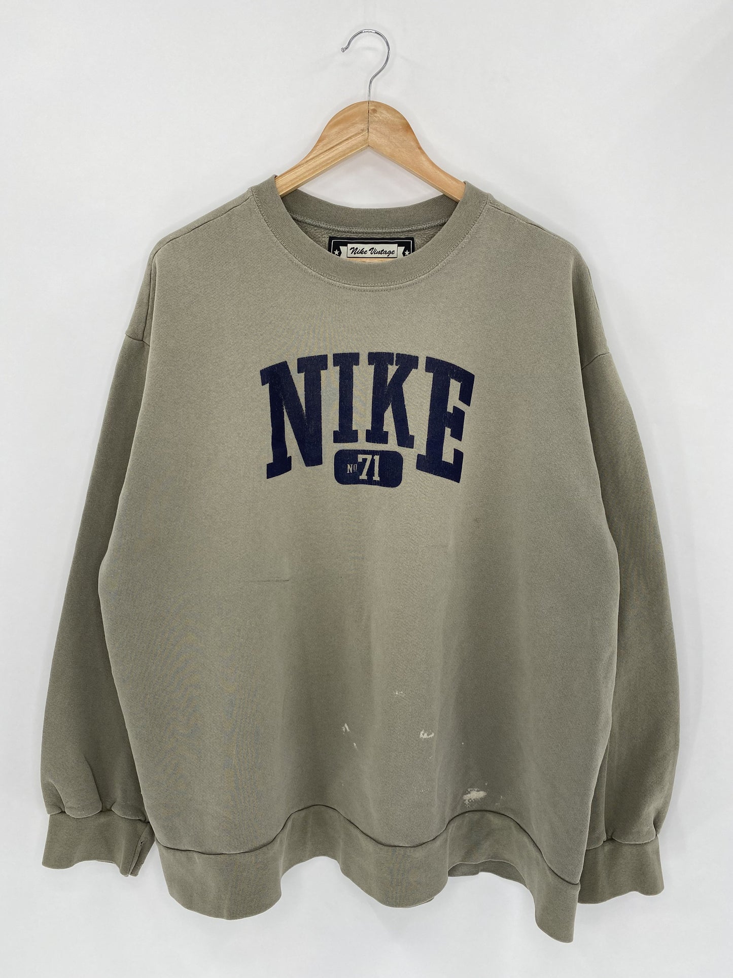 90’s NIKE Size XXL Vintage Damaged Sweat-Shirt / K4849