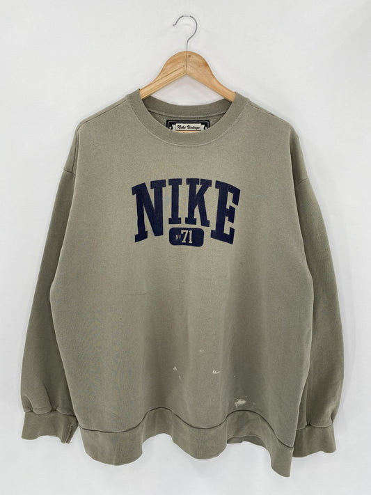 90’s NIKE Size XXL Vintage Damaged Sweat-Shirt / K4849