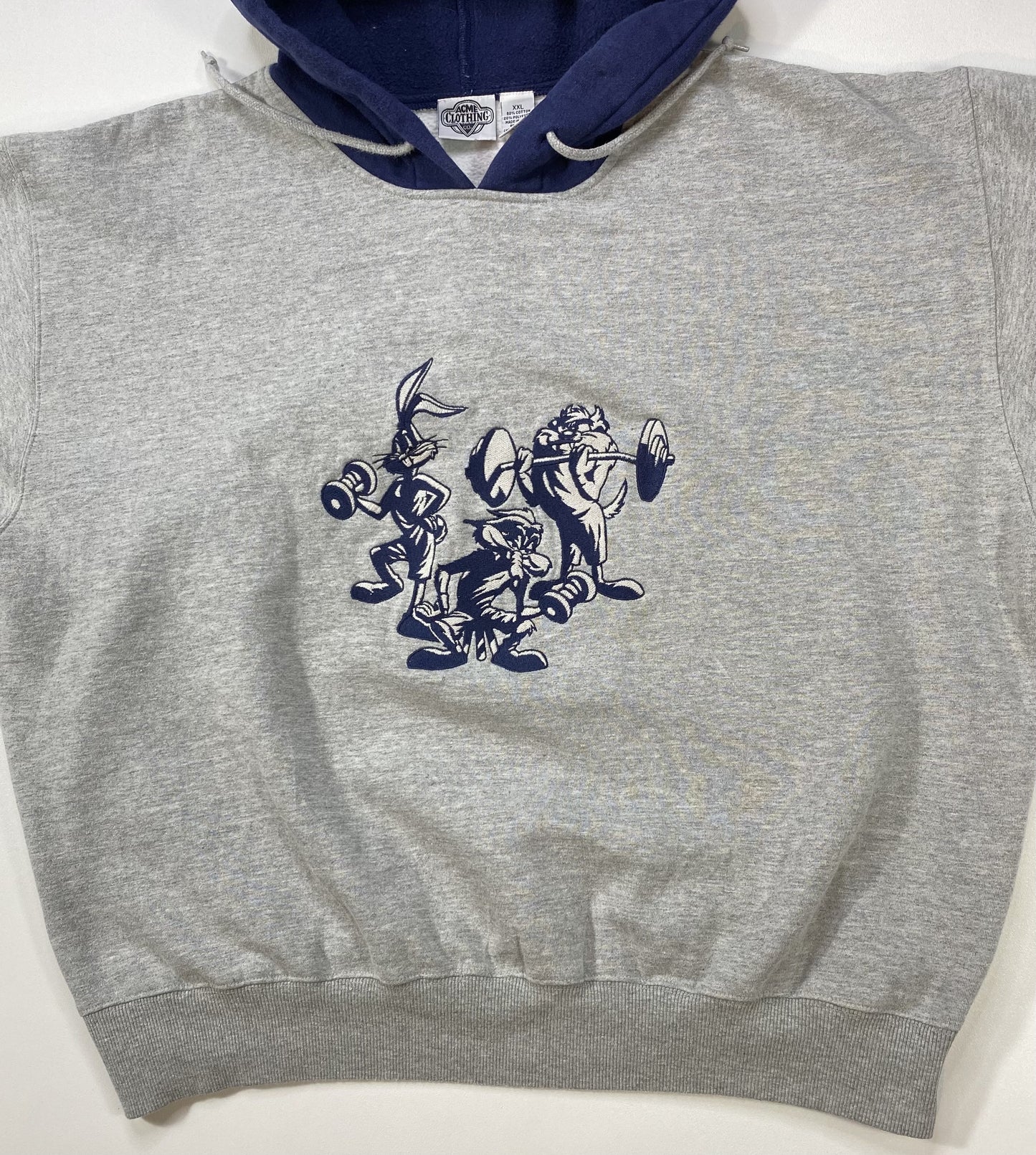 00' WARNER BROS. Size XXL Vintage Hoodie Sweat-shirt / K5375