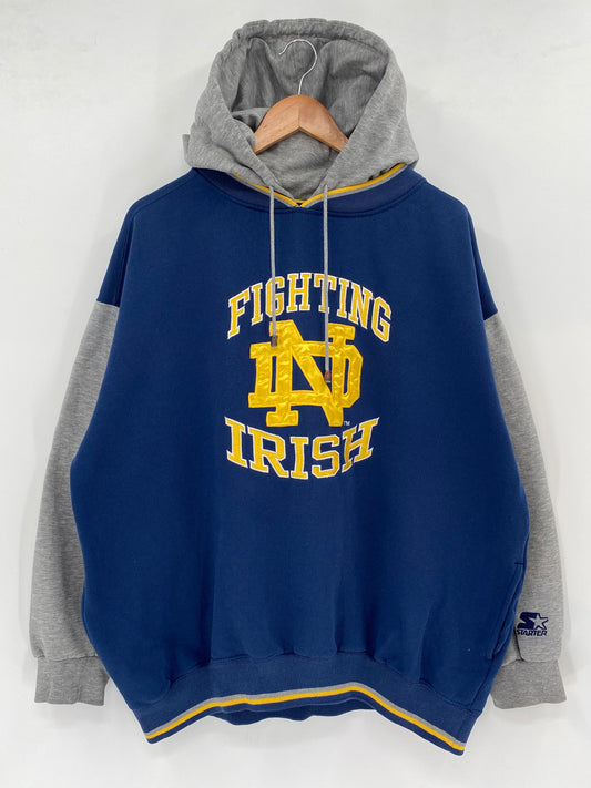 90’s STARTER FIGHTING IRISH Size XL Vintage NBA Sweat-shirt / k1990