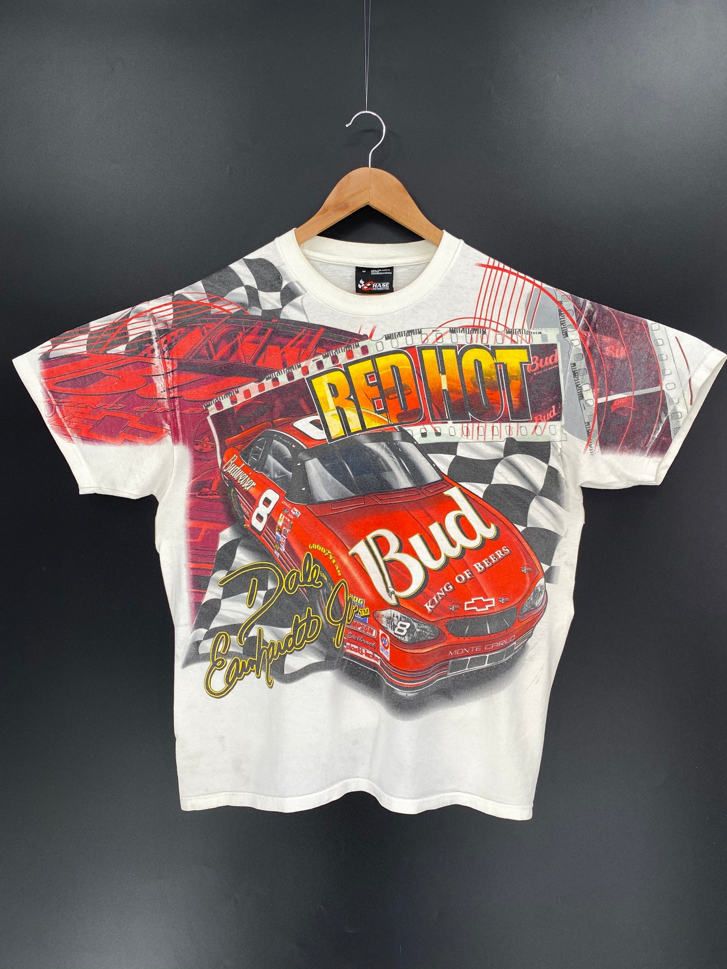 90’s Budweiser x NASCAR DALE EARNHARDT JR. Size M Vintage Racing T-Shirt / 9457