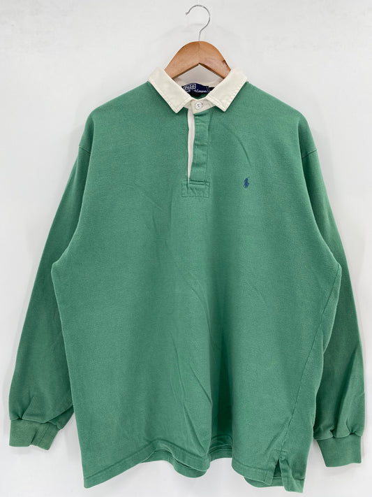 90’s POLO RALPH LAUREN Size L Vintage Rugby-Shirt / K2037