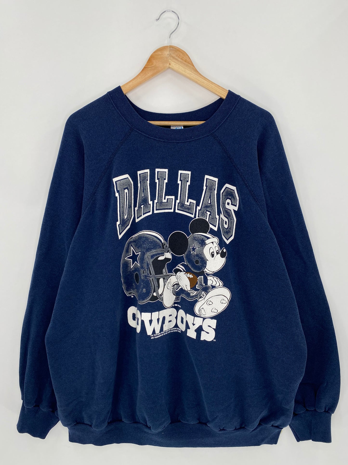 1988 Mickey x DALLAS COWBOYS Made in USA Size 4X Vintage NFL Sweat-Shirt / 5770