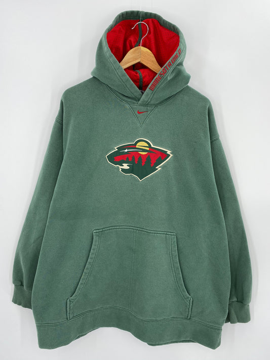 00’ NIKE MINNESOTA WILO Size XL Vintage NHL Sweat-Shirts / 8649