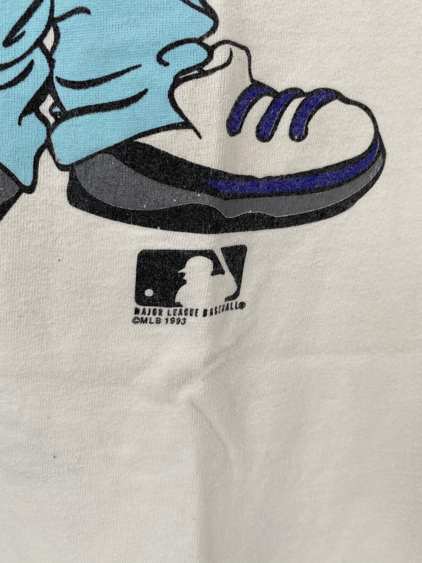 1993 LOONEY TUNES TAZ x BUGS BUNNY Size No Tag (Approx.XL) Vintage MLB T-Shirt / K1455