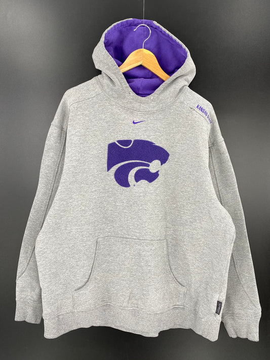 00’ NIKE KANSAS STATE Size XL Vintage Hoodie Sweat-shirt /8831