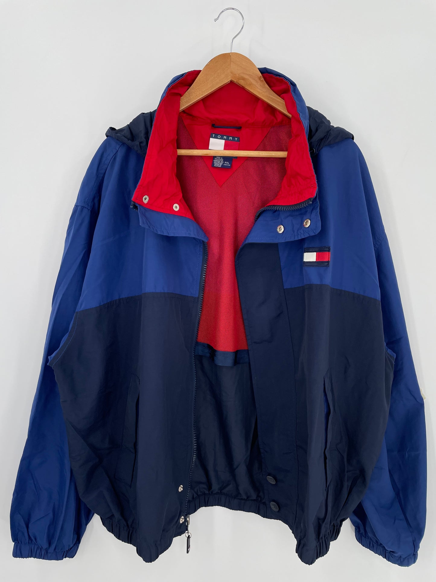 90's TOMMY HILFIGER Size XXL Vintage Nylon Jacket / k470