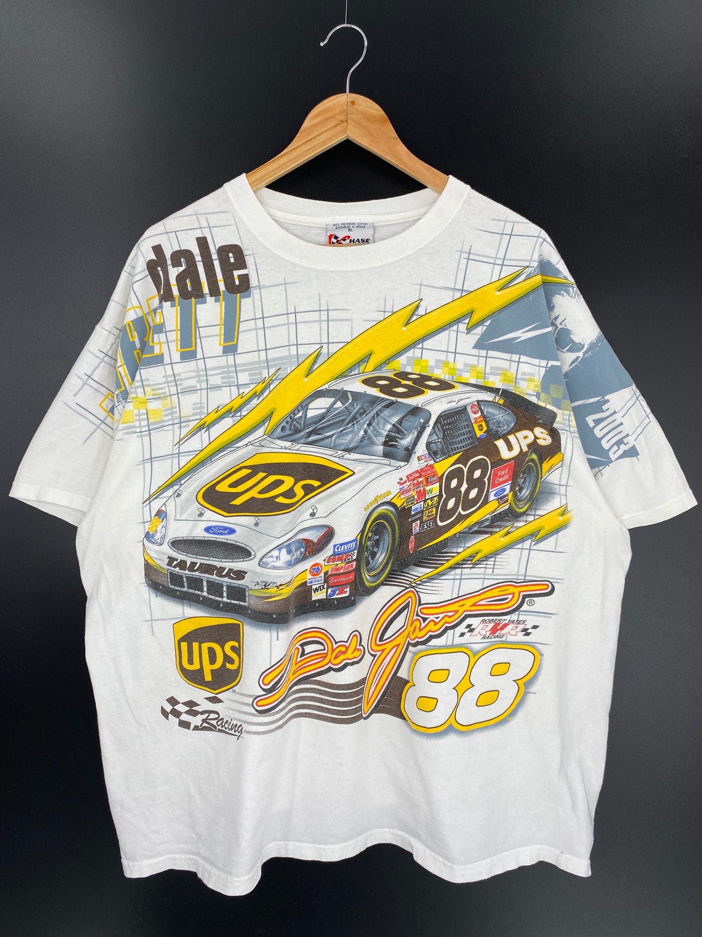00’ NASCAR DALE JARRETT Size XL Vintage Racing T-shirt / 9668