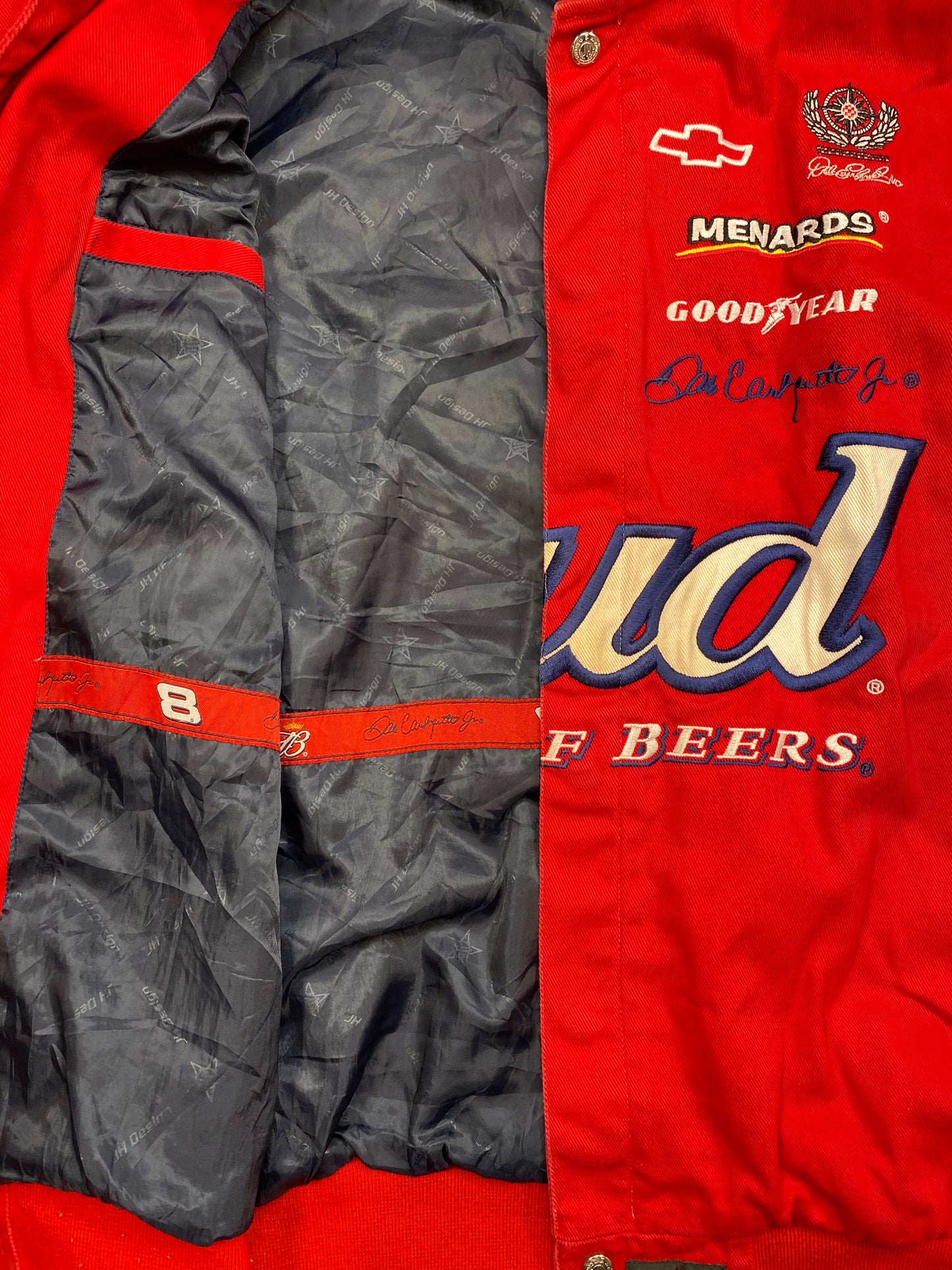 Vintage NASCAR Budweiser Size XL Racing Jacket / 5594