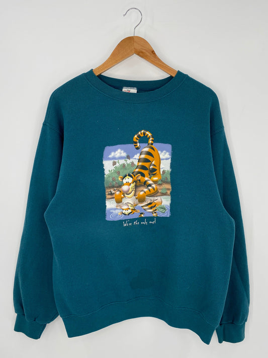 00’ DISNEY TIGGER Size M Vintage Sweat-shirt / K8839