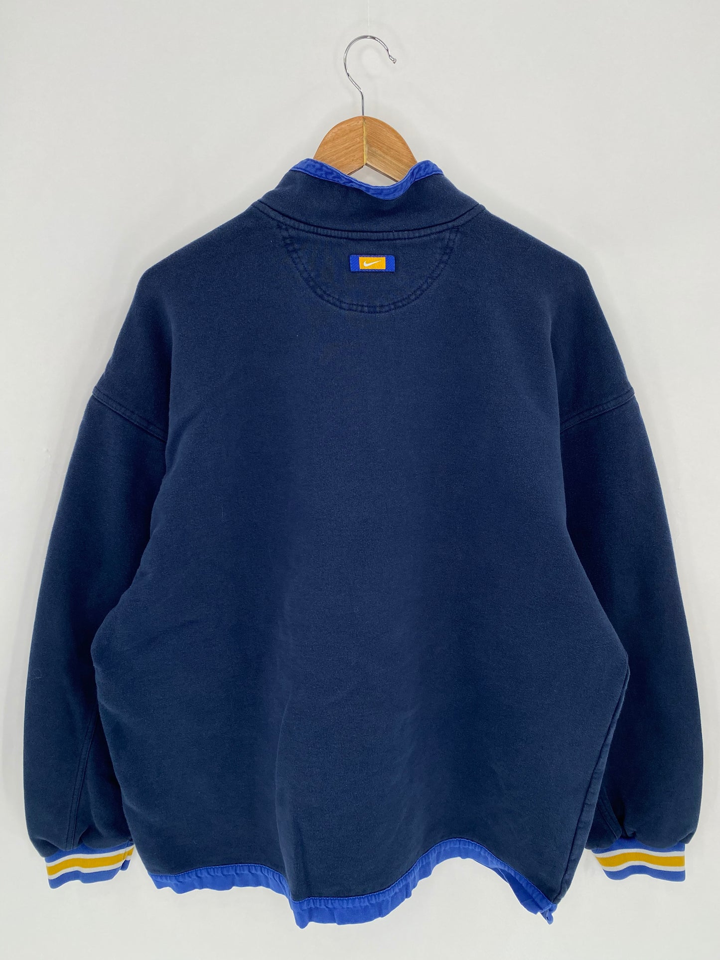 90’s NIKE Mini Swoosh Size XL Vintage Half-zip Sweat-shirt / 7387