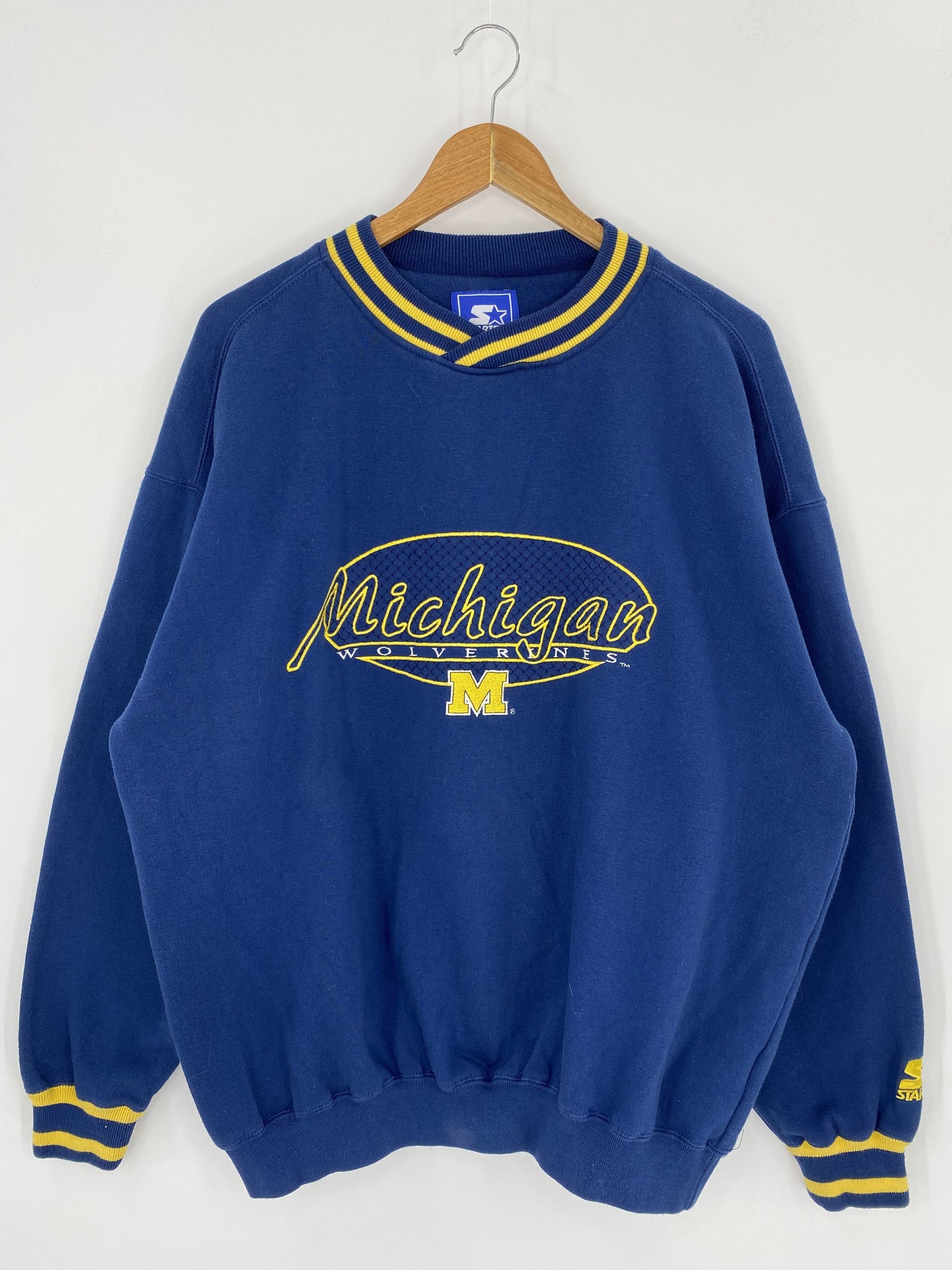 90’s STARTER MICHIGAN WOLVERINES Size L Vintage College Sweat-shirt / K6558