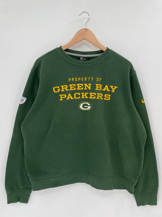 00’ NIKE GREEN BAY PACKERS Size L Vintage NFL Sweat-Shirts / K2533