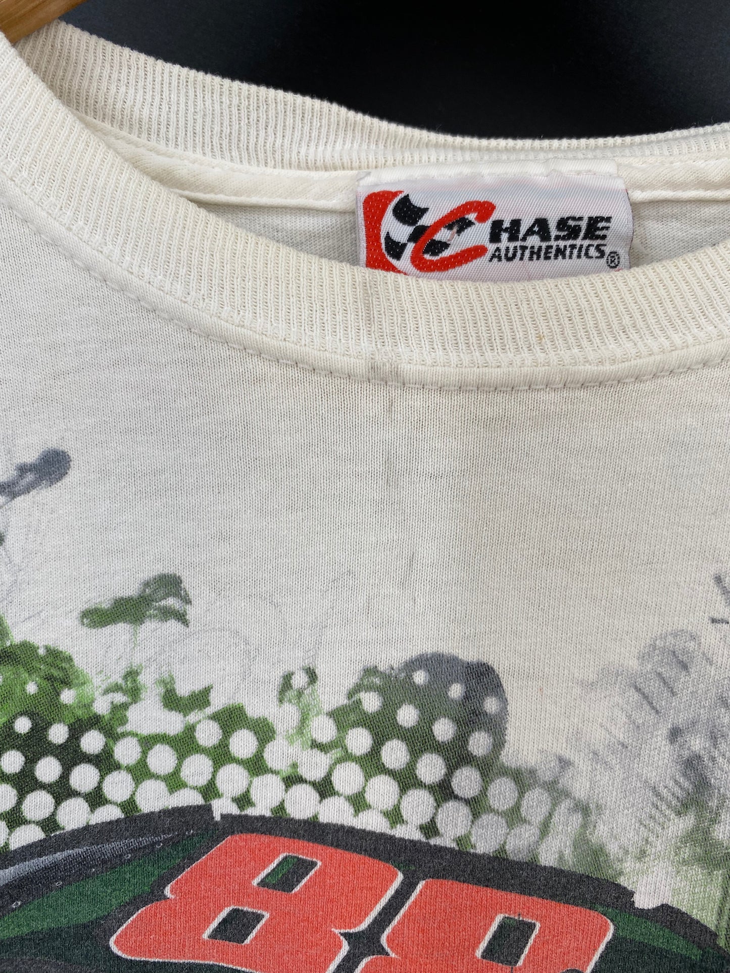VINTAGE DALE JR. No tag (Approx. Size XL) Racing T-Shirt / K2625