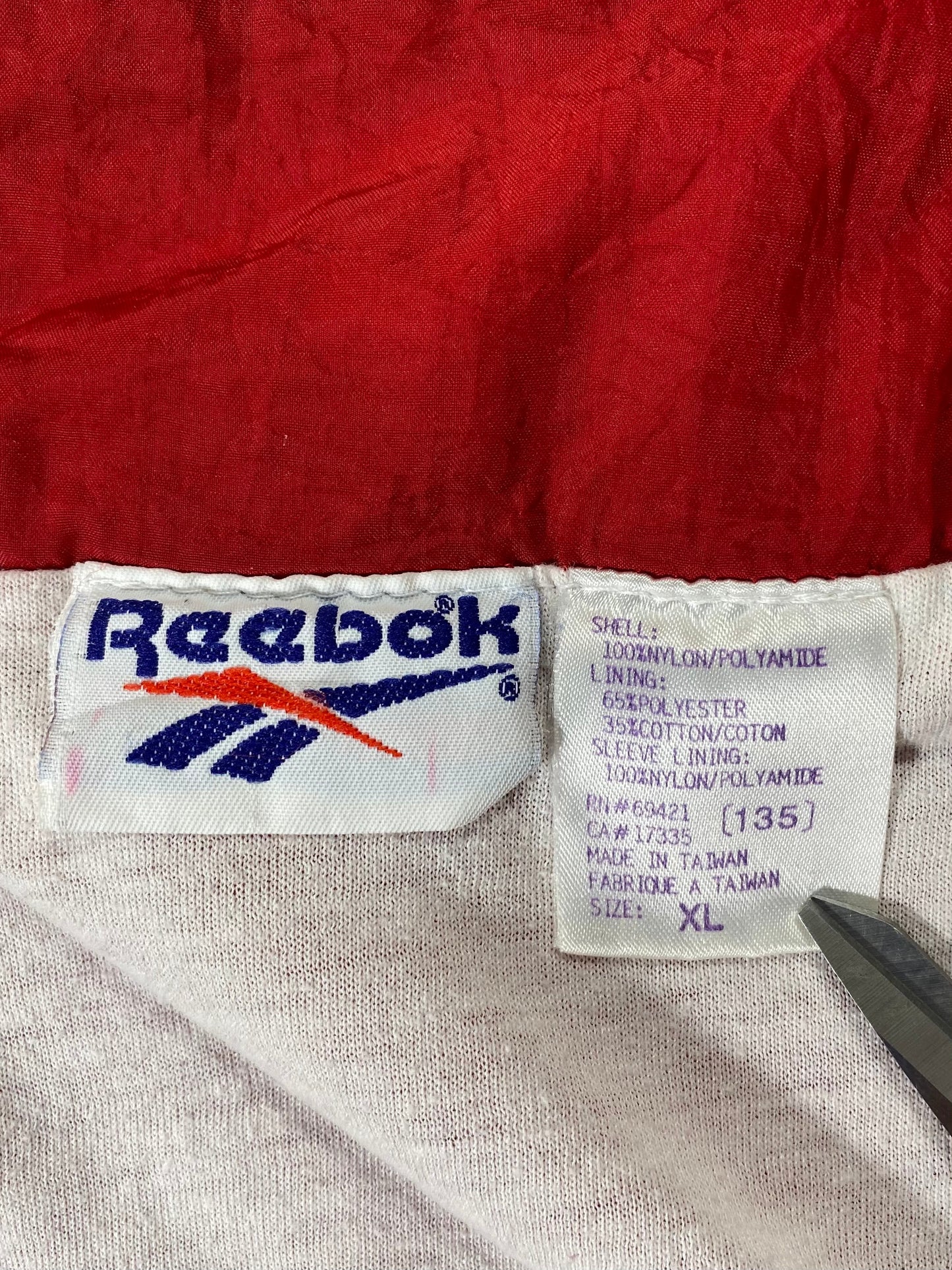 90's REEBOK Size XL Vintage Nylon Jacket/ K7447