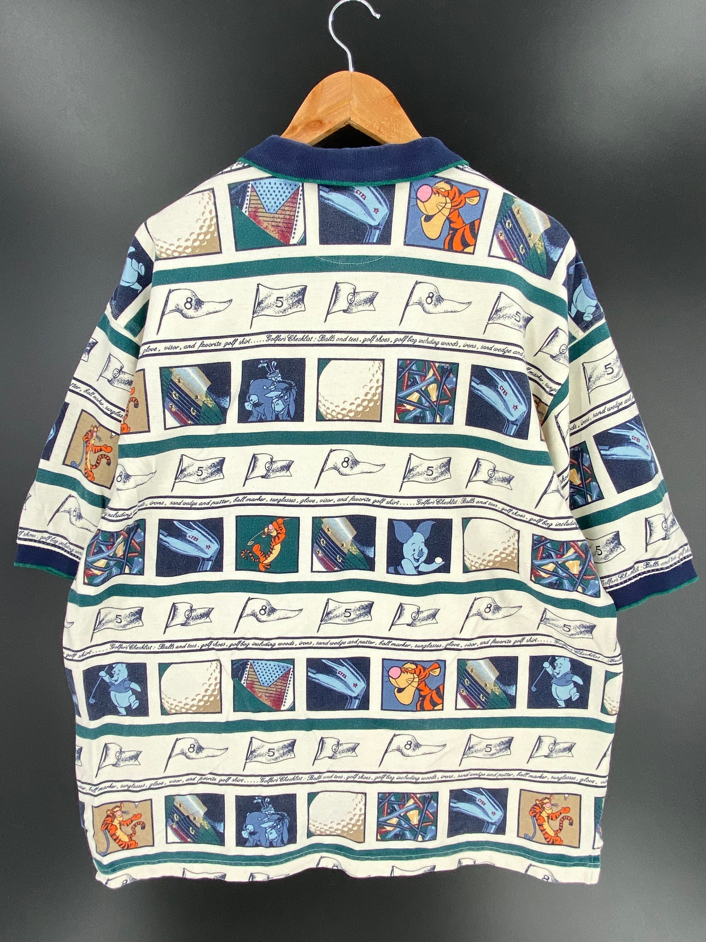 00’ DISNEY TIGHER Size XXL Vintage Polo-Shirt / 9276