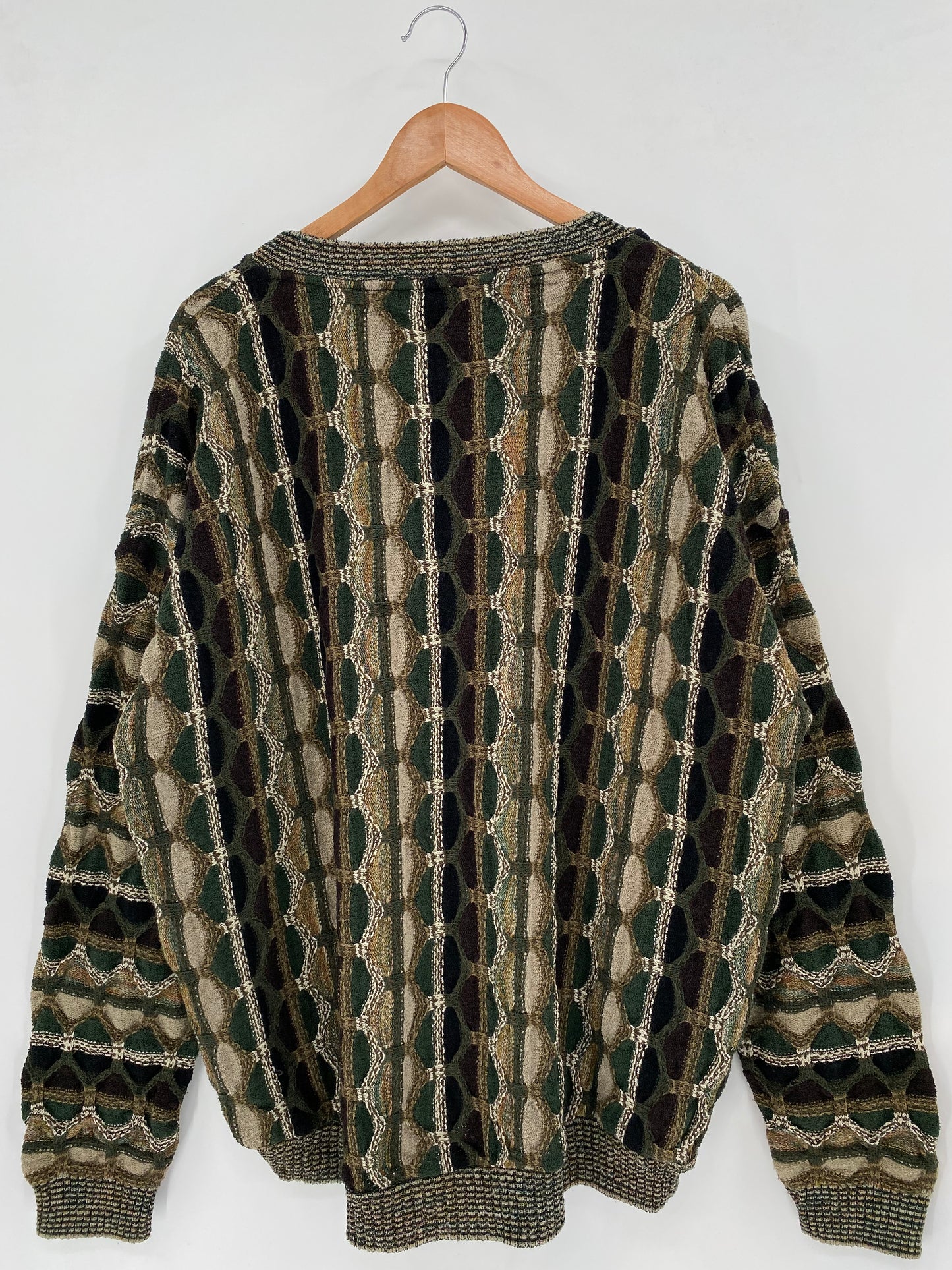 Vintage 3D COOGI- Style Made in USA Size XL Knit Sweater / K3480