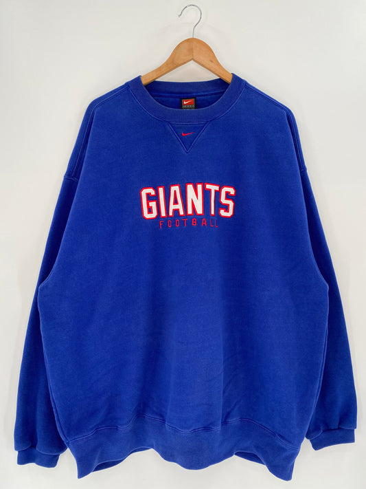 00’ NIKE GIANTS FOOTBALL Size XL Vintage NFL Sweat-Shirts / K910
