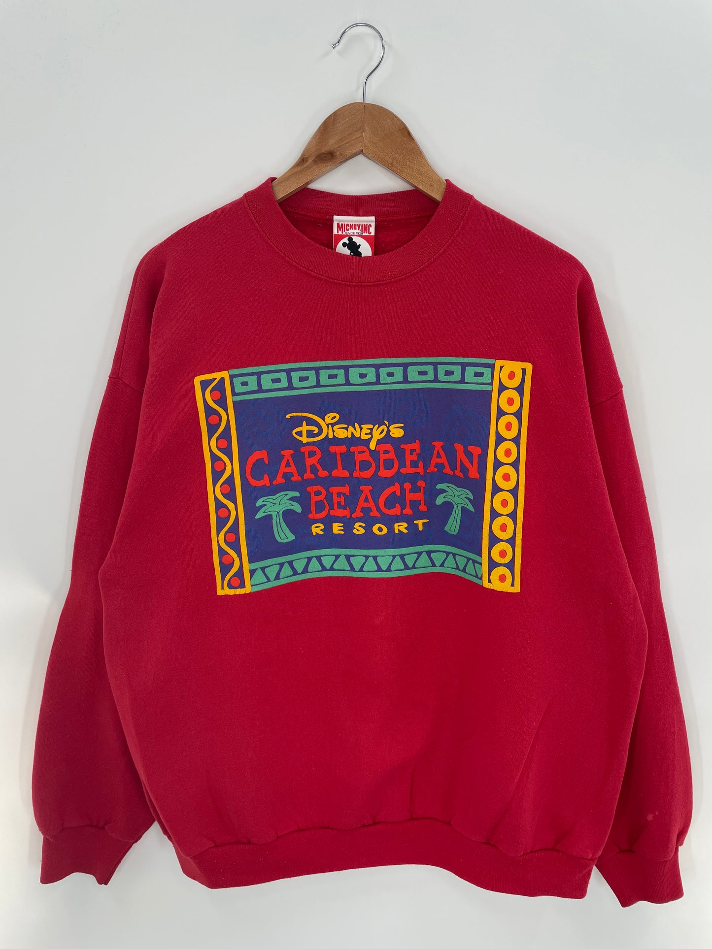 90’s DISNEY’S CARIBBEAN BEACH RESORT Made in USA Size XL Vintage Sweat-shirt / K3272