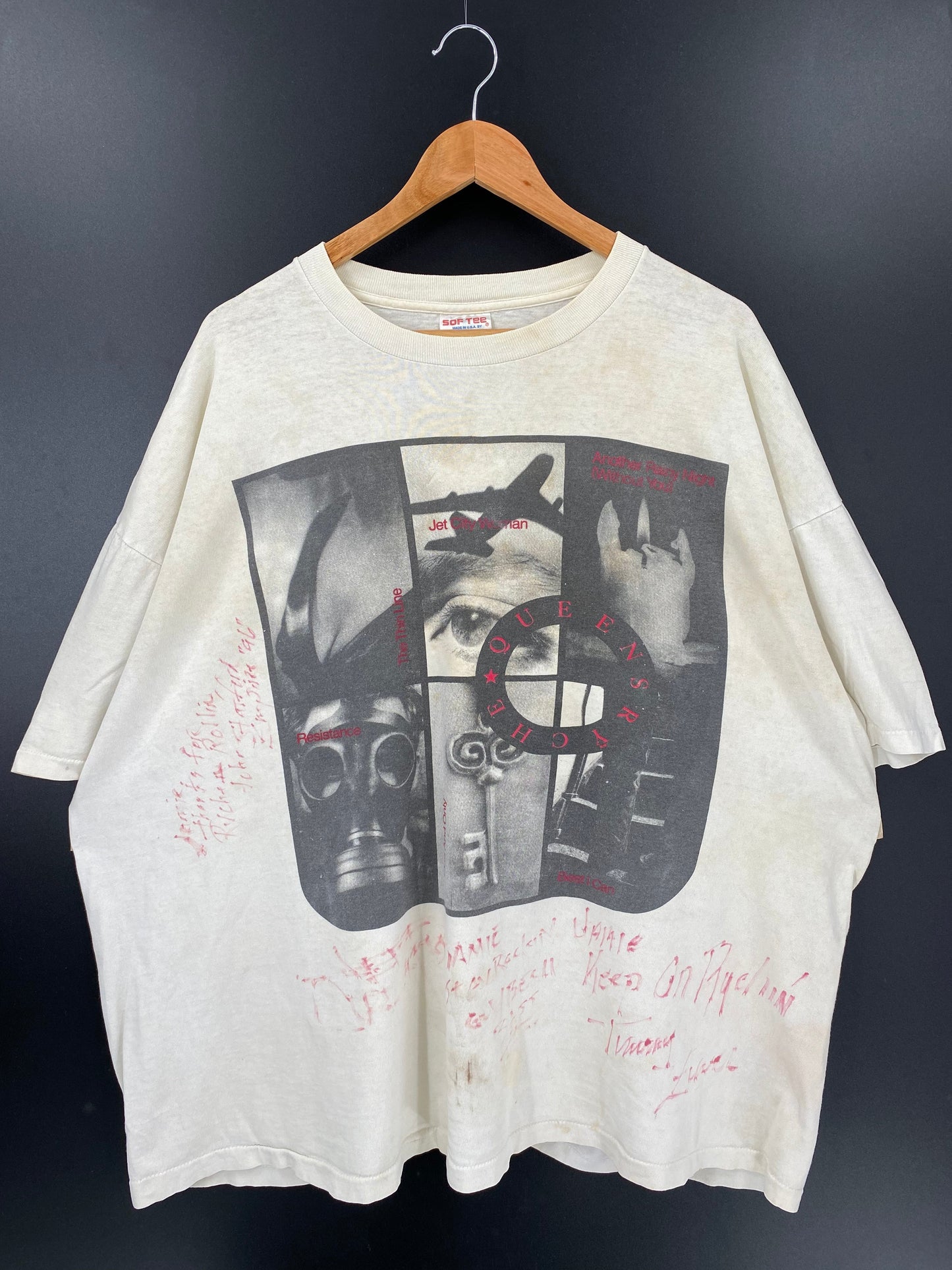.90’s QUEENSRYCHE Made in USA Size XXXL Music T-Shirt / E5025T