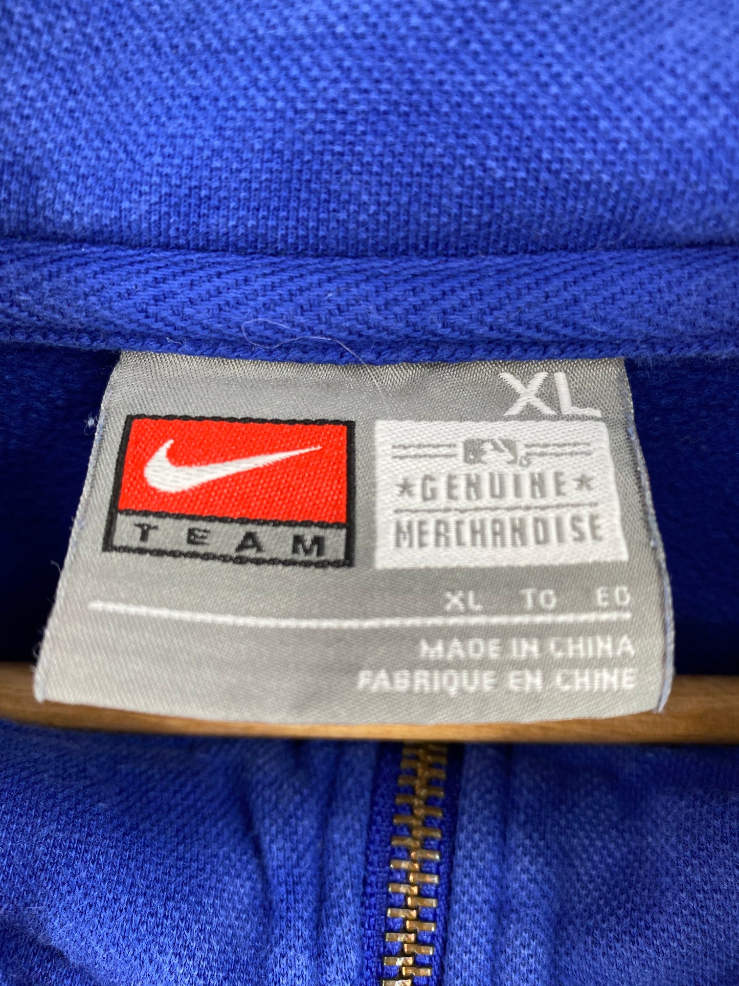00’ NIKE Mets Size XL Vintage MLB Half-zip Sweat-shirt / 7467