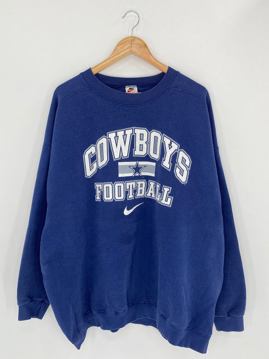 90’s NIKE x COWBOYS Made in USA Size XXL Vintage NFL Sweat-Shirt / 5362