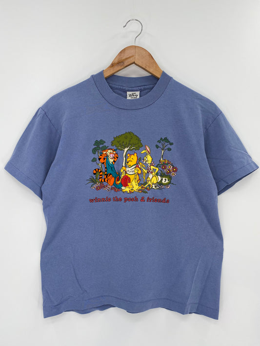 00’ DISNEY POOH Made in USA Size M Vintage T-Shirt / 9274