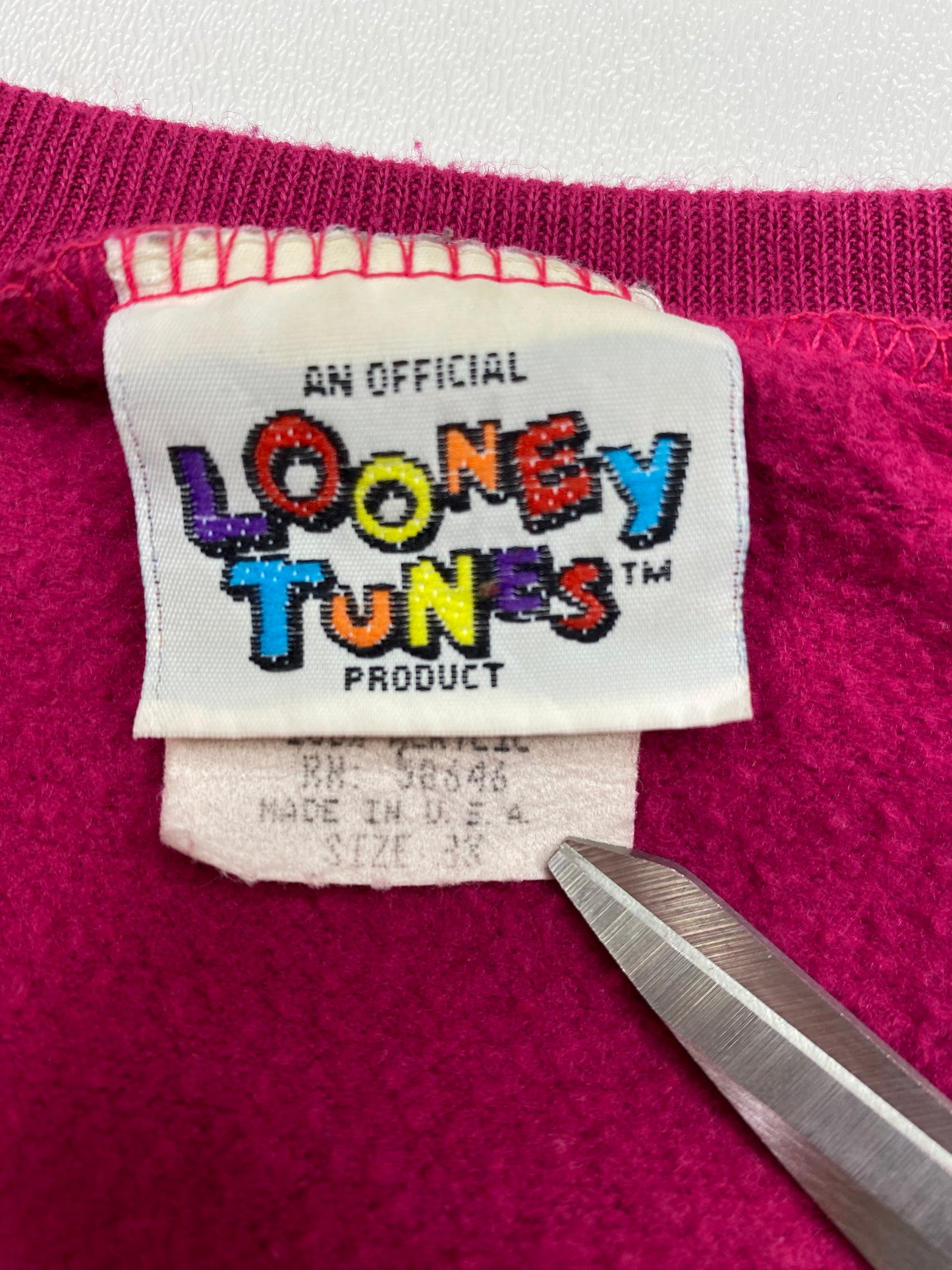 90’s Looney Tunes Bugs Bunny x Lola Bunny Made in USA Size XXXL Vintage Sweat-Shirt / 5609
