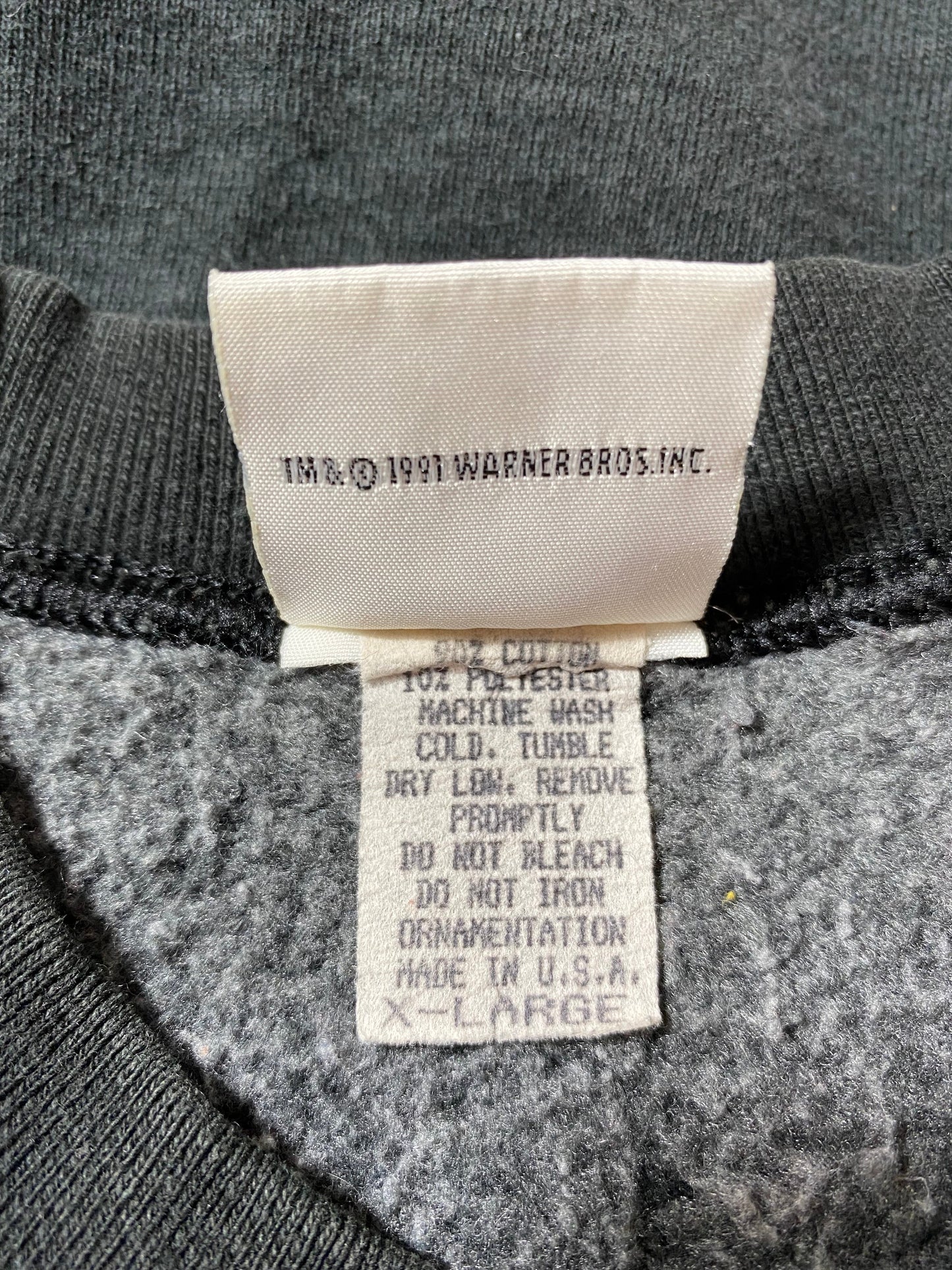 1991 LOONEY TUNES DUFFY DUCK Made in USA Size XL Vintage Sweat-shirt / E4241S