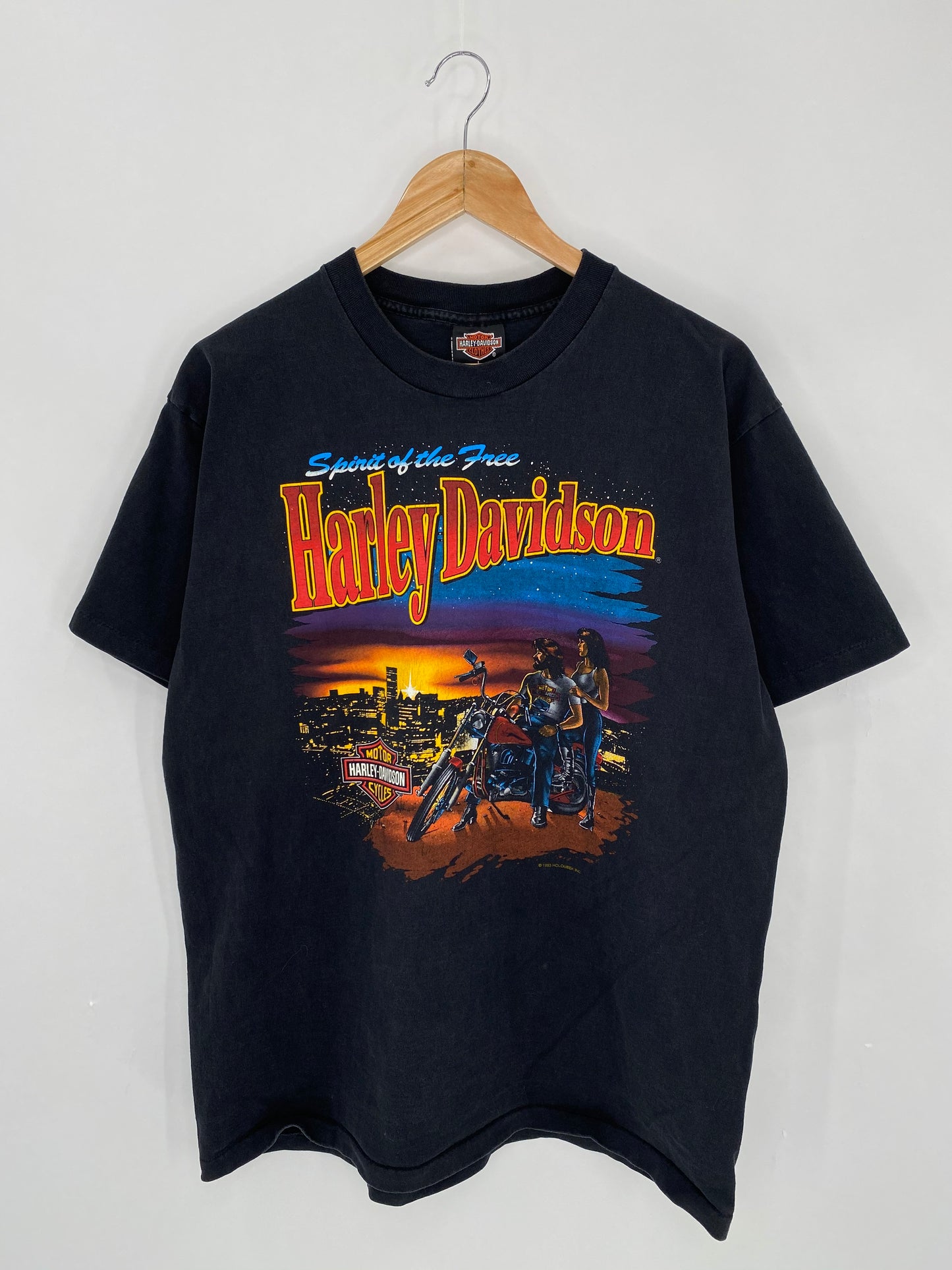 1993 HARLEY DAVIDSON Made in USA Size L Vintage T-Shirts / 6198