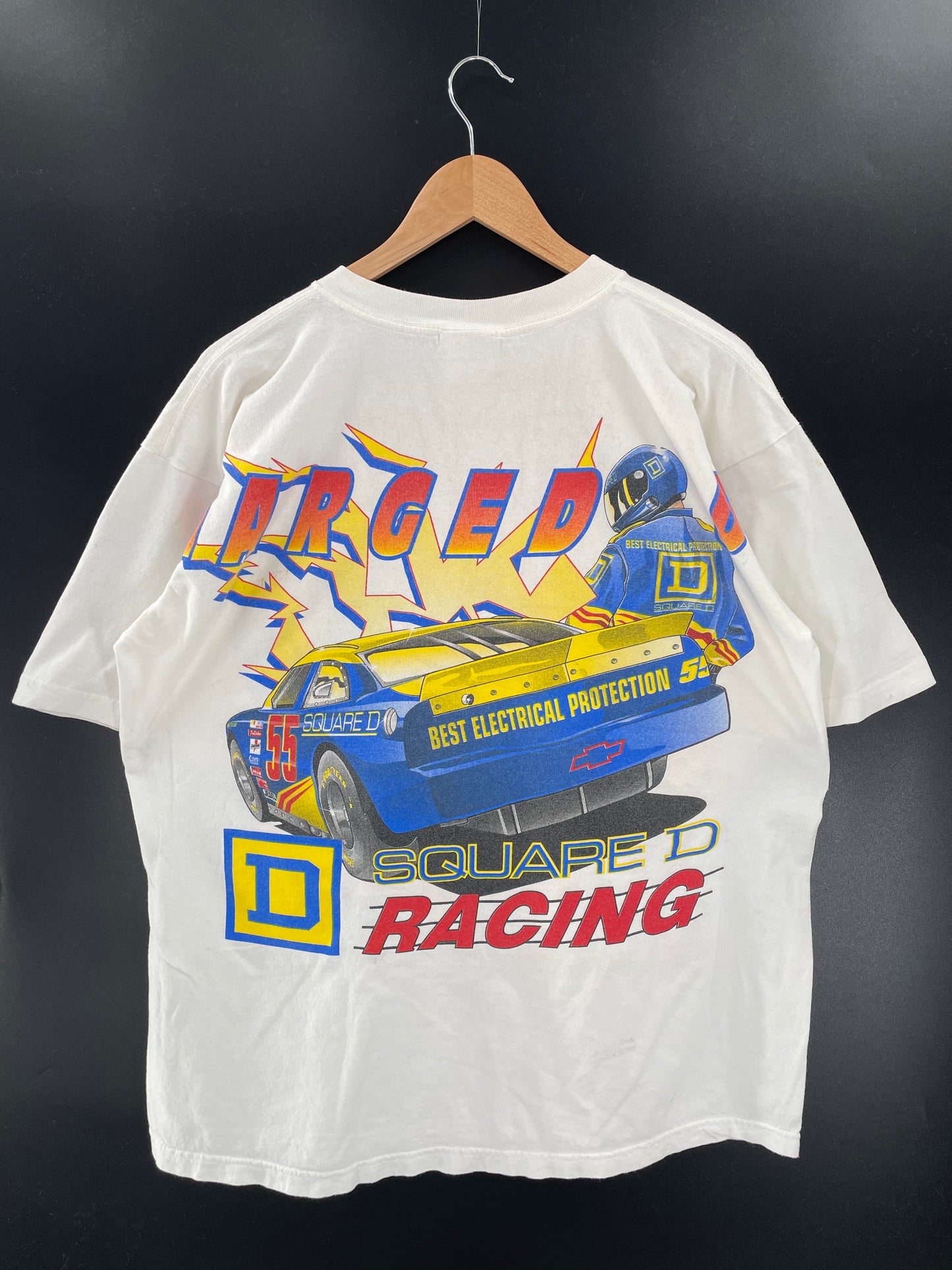 90’s ELECTRIFYING 55 Size XL Vintage Racing T-Shirt / K3426