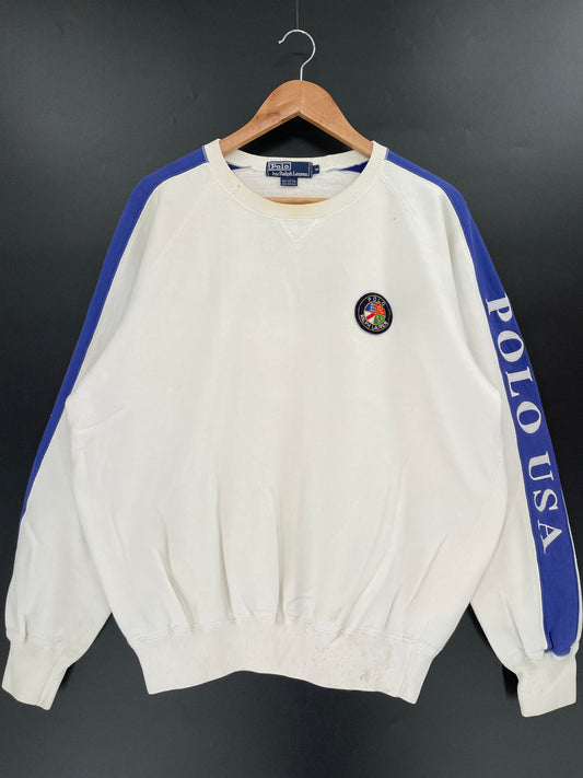 90’s POLO RALPH LAUREN Size M Vintage Sweat-Shirt  / K1304