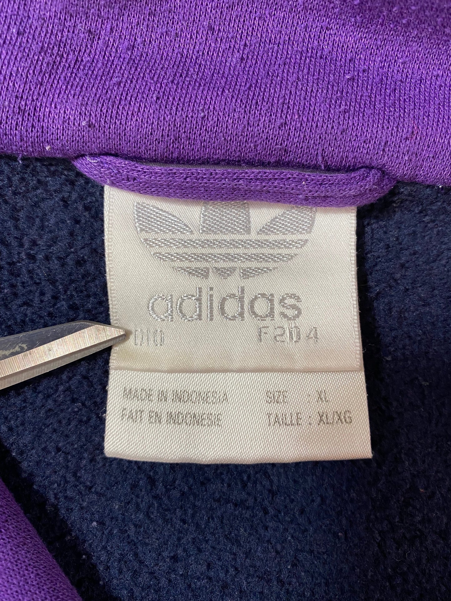 90’s ADIDAS Size XL Vintage Zip-up Sweat shirt / A434