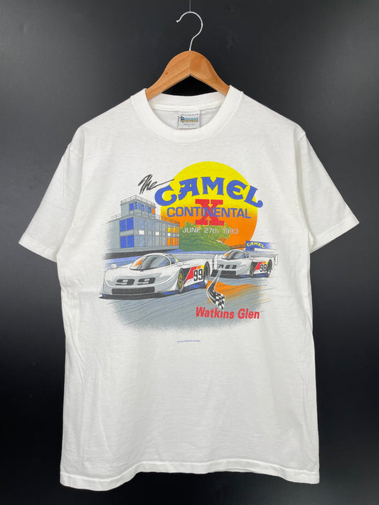1993 THE CAMEL CONTINENTAL Made in USA Size XL Vintage Racing T-shirt / K2953