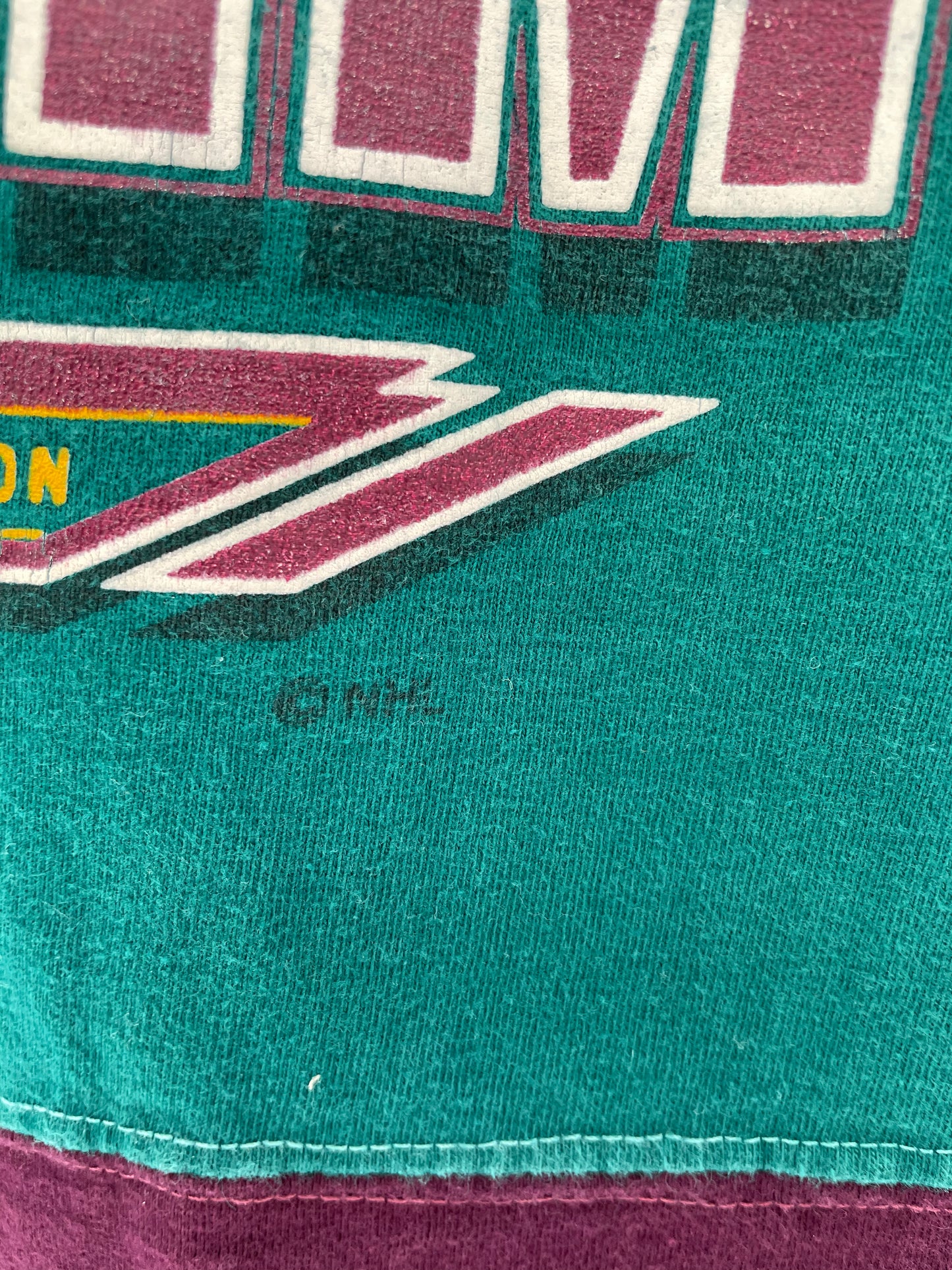 90’s MIGHTY DUCKS Size XL Vintage NHL 3/4 Sleeves T-Shirt / K2184