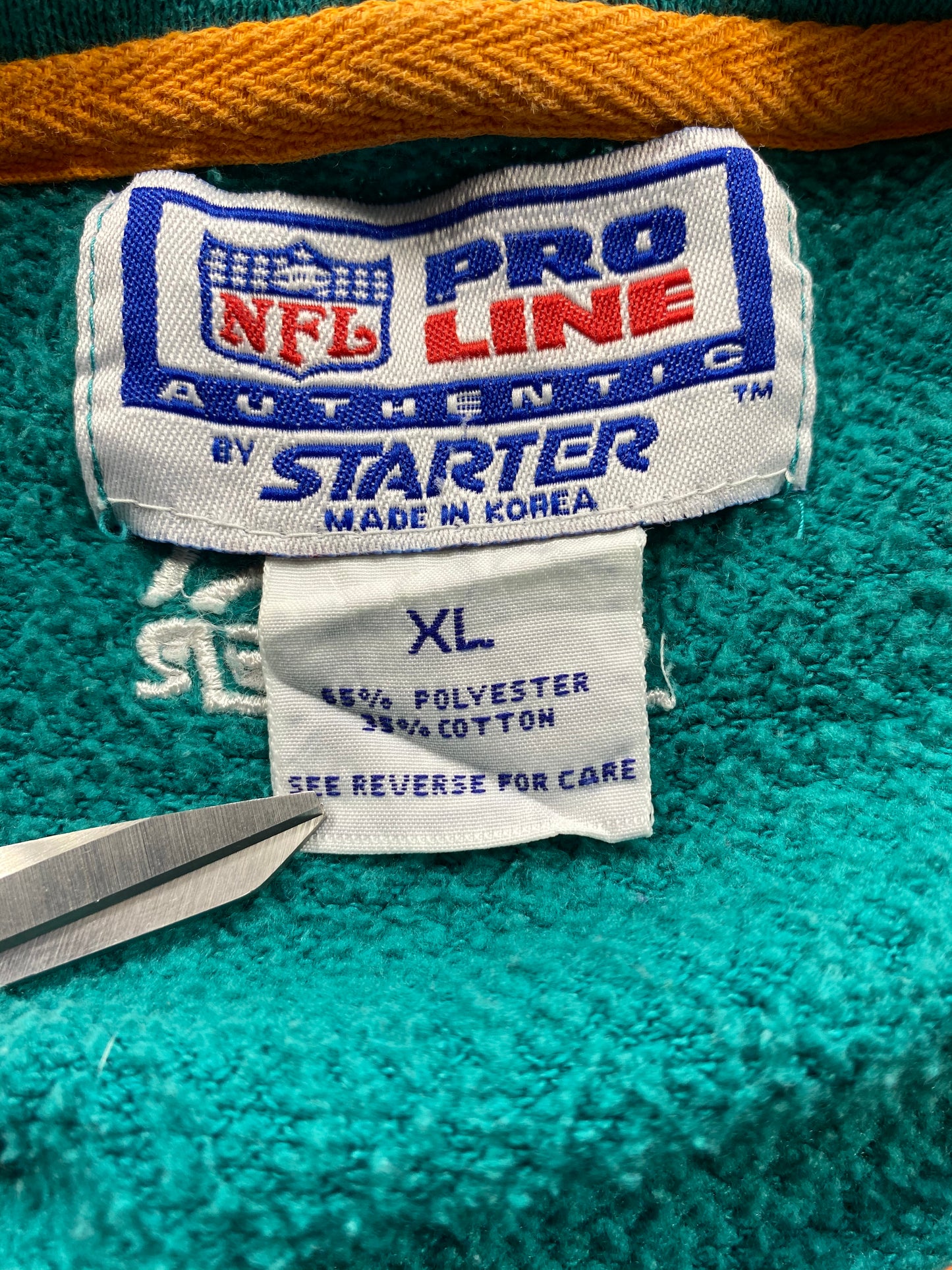 90's Starter DOLPHINS FOOTBALL Size XL Vintage NFL Sweat-Shirt / 5766