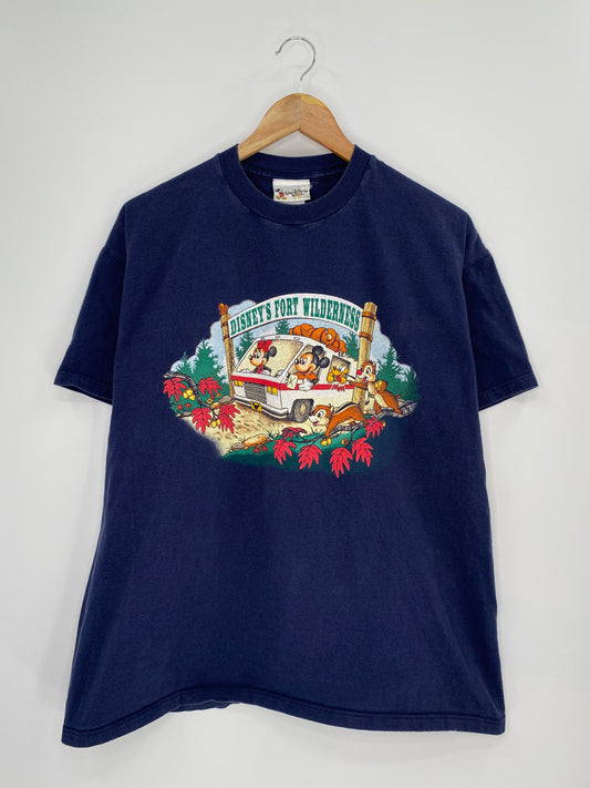 00’ DISNEY FORT WILDERNESS Size L Vintage T-Shirt / K8984