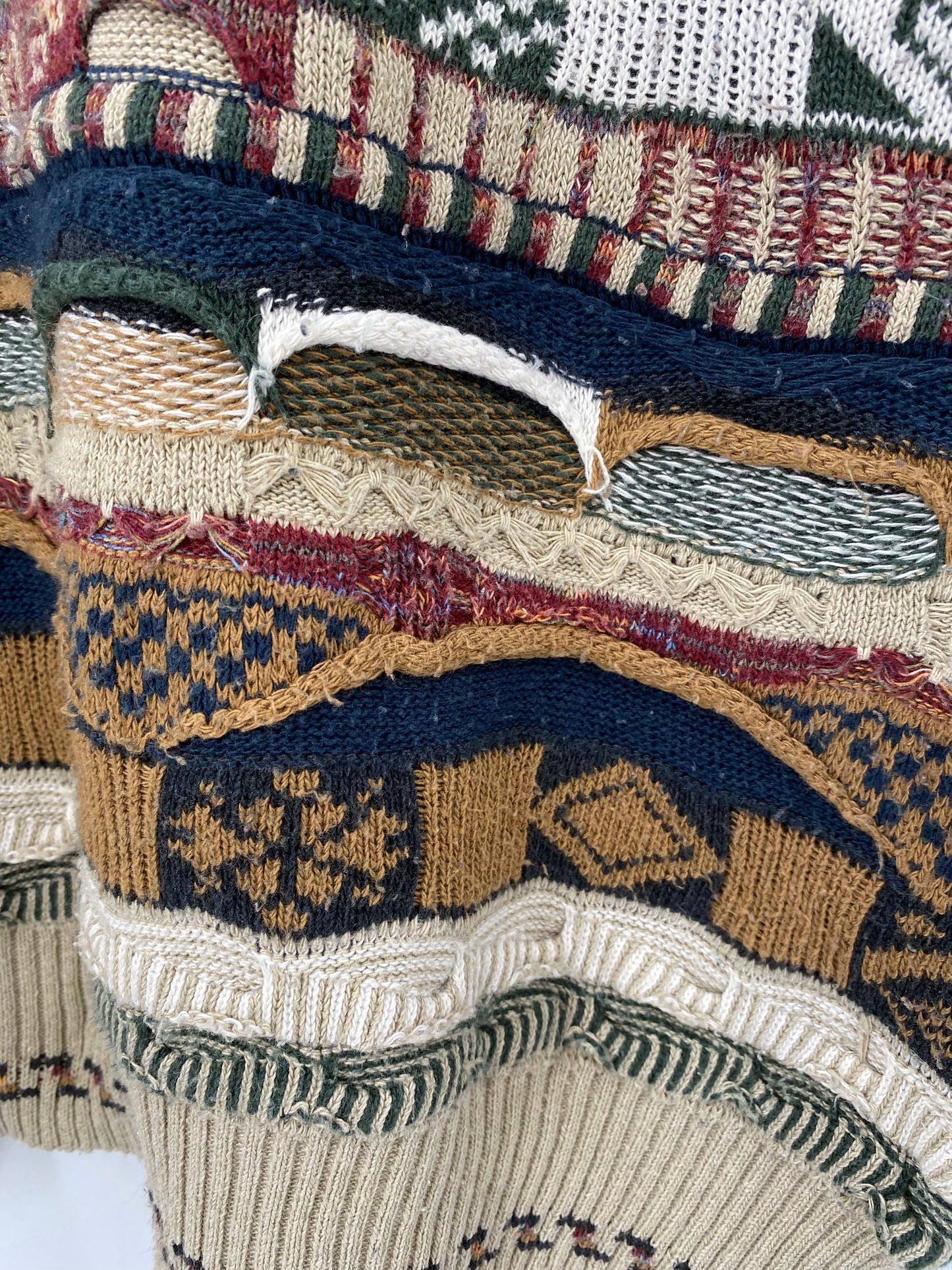 Vintage 3D COOGI- Style Size XL Knit Sweater / K3864