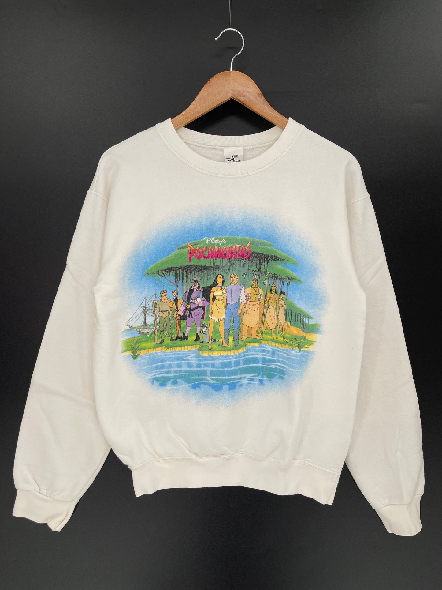 00’ DISNEY POCAHONTAS Made in USA Size S Vintage Sweat-Shirt / A9827