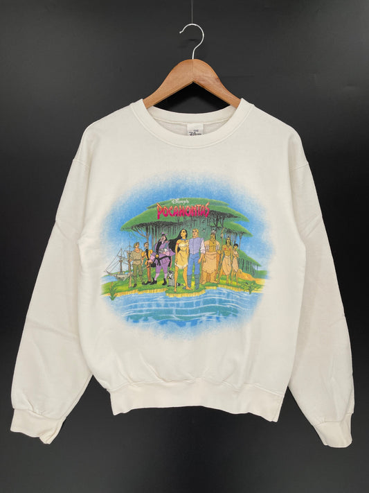00’ DISNEY POCAHONTAS Made in USA Size S Vintage Sweat-Shirt / A9827