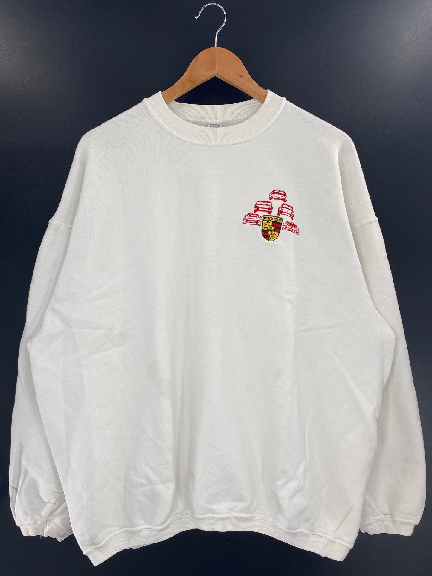90’s PORSCHE Made in USA Size L Vintage Sweat-Shirt / K3901