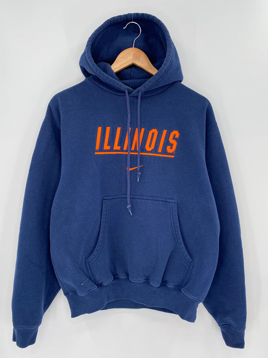 00’NIKE ILLINOIS Size S Vintage Hoodie Sweat-shirt / 8951